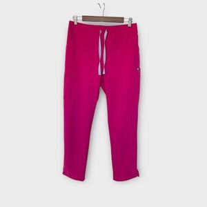 FIGS Yola Skinny Scrub Pants in Shocking Pink size S